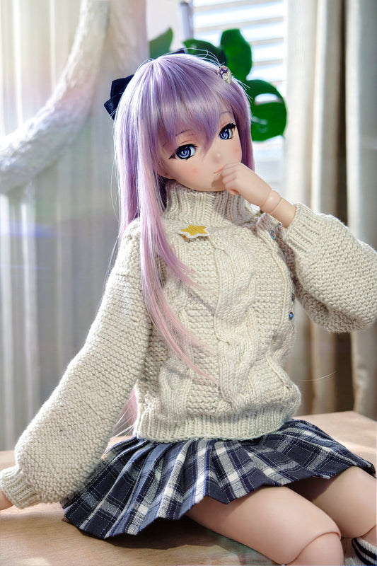 Stellaru Campus Idol Sweater  — Vanilla or Peach — Outfit for Smart Doll & Dollfie Dream