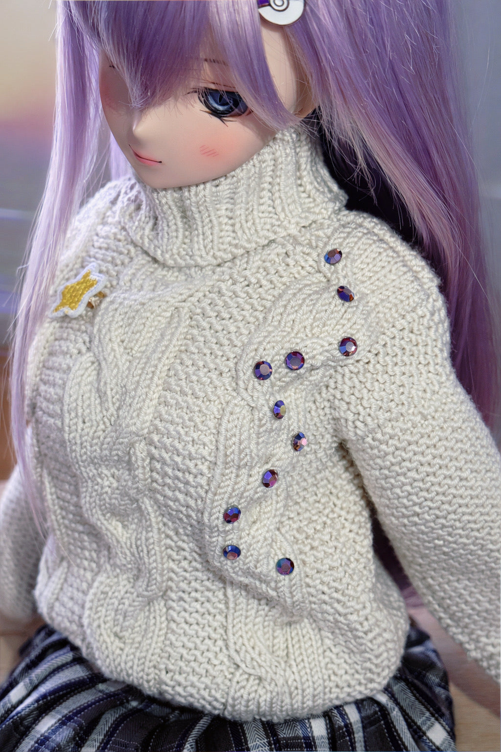 Idol Sweater in Vanilla or Peach for Smart Doll & Dollfie Dream