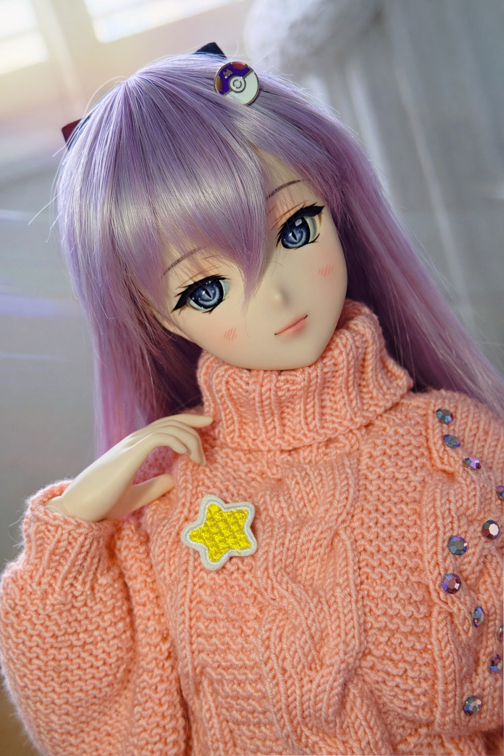 Idol Sweater in Vanilla or Peach for Smart Doll & Dollfie Dream