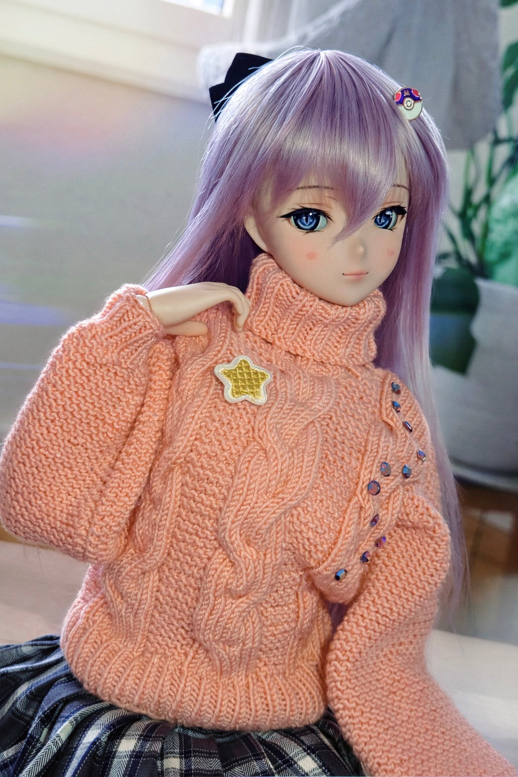 Idol Sweater in Vanilla or Peach for Smart Doll & Dollfie Dream