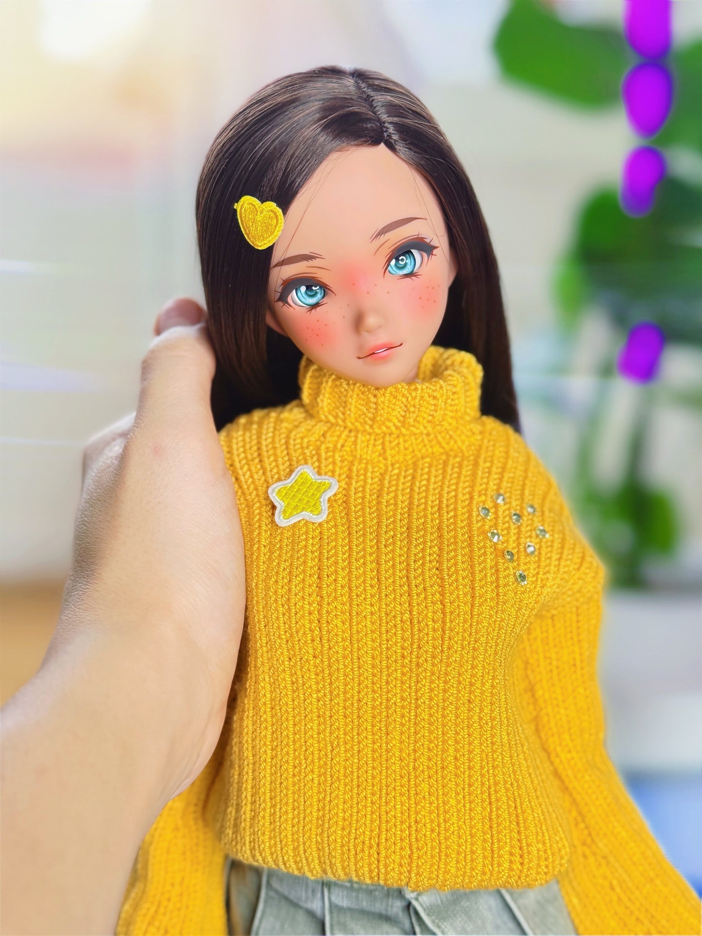Hug Sweater in Caramel Tea for Smart Doll & Dollfie Dream