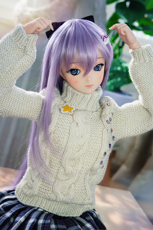 Stellaru Campus Idol Sweater  — Vanilla or Peach — Outfit for Smart Doll & Dollfie Dream