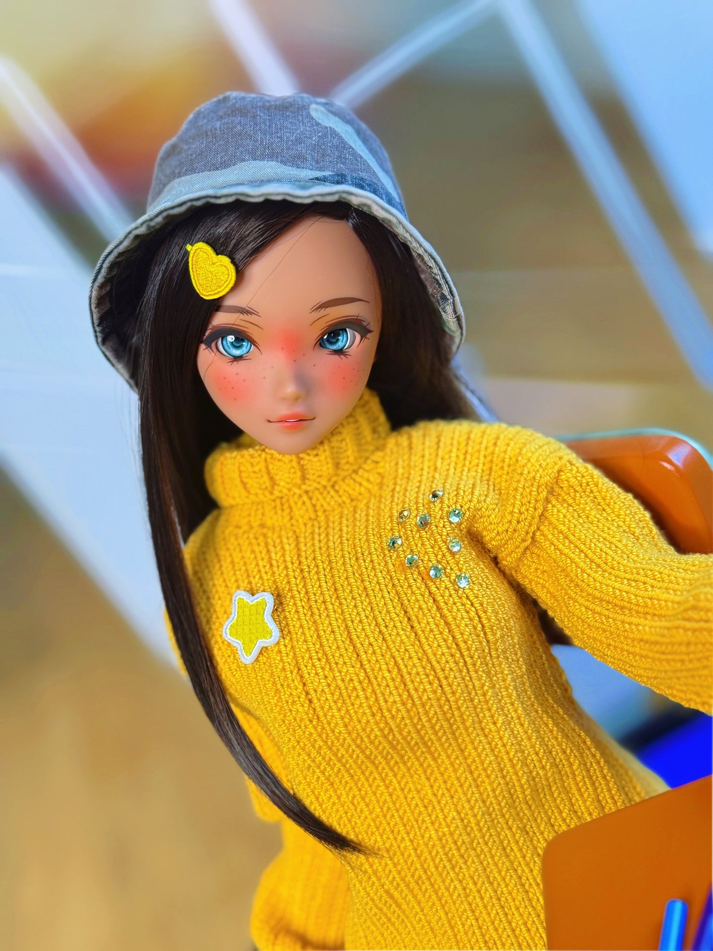 Hug Sweater in Caramel Tea for Smart Doll & Dollfie Dream
